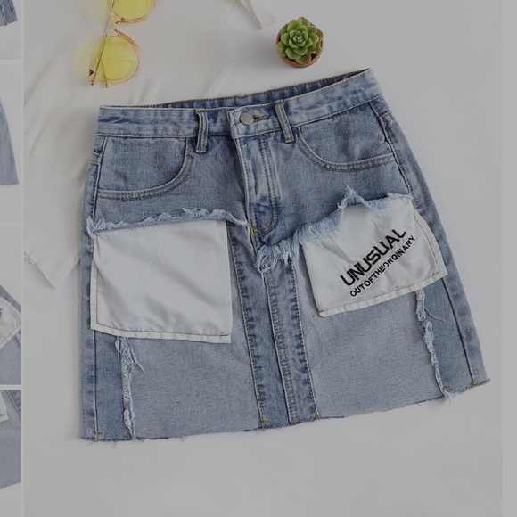 unusual denim skirts